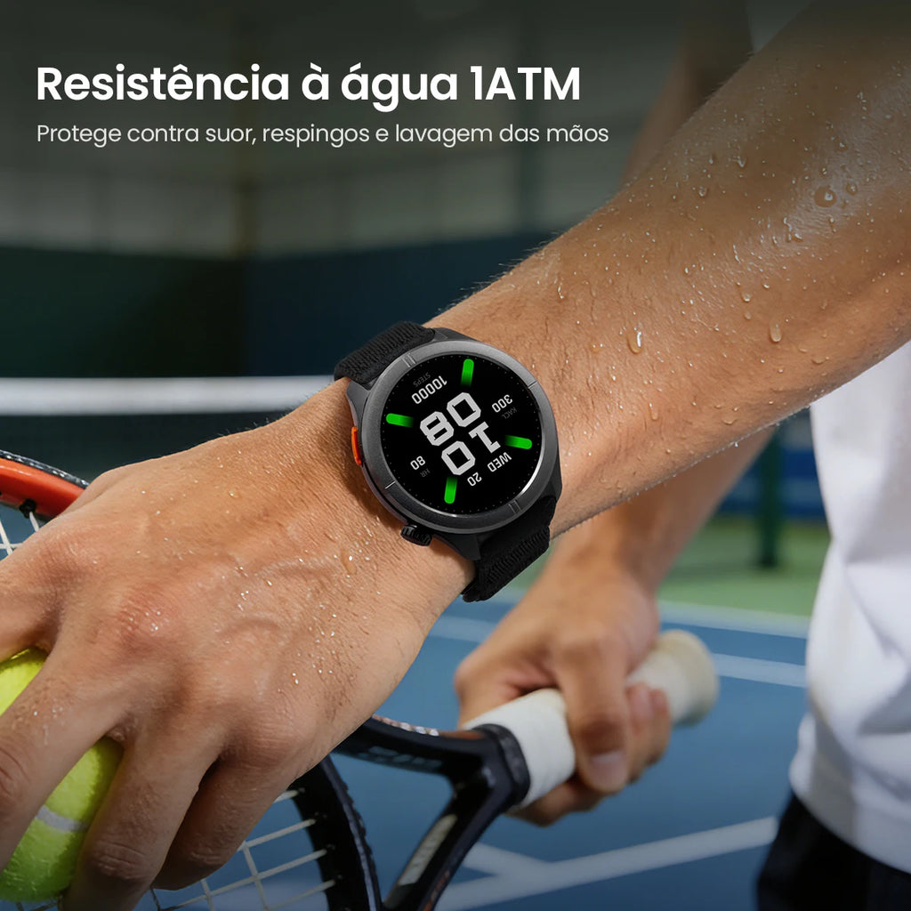 Smartwatch Haylou Solar Neo 2 AMOLED HD 1,43” com Chamadas Bluetooth, Monitoramento de Saúde 24h, Mais de 150 Modos Esportivos e Resistência à Água 1 ATM