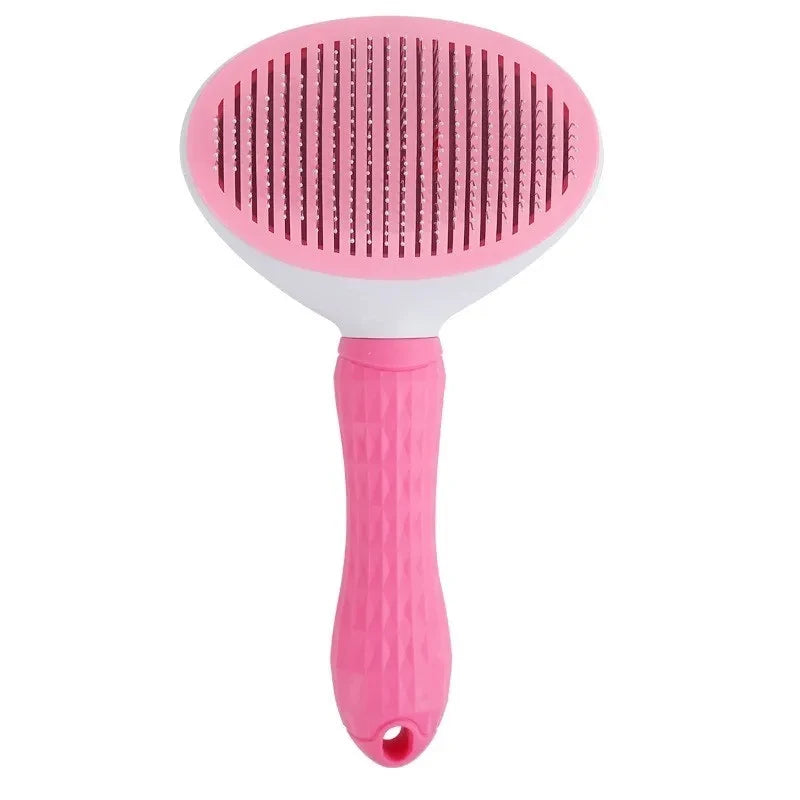 Escova para Cães e Gatos com Autolimpeza, Removedora de Pelos e Acessórios para Higiene Animal.