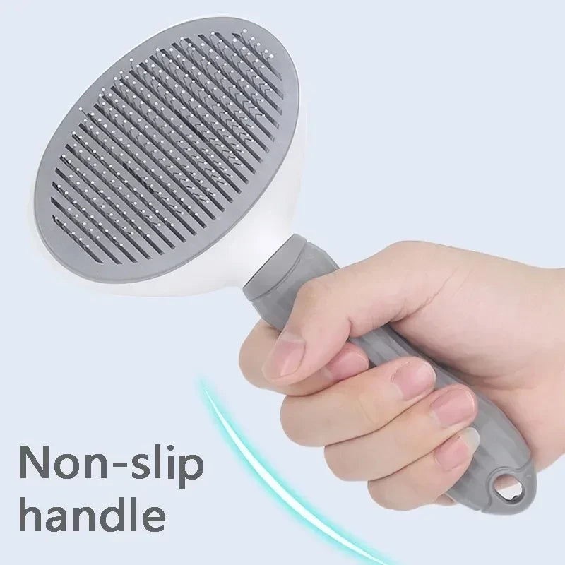Escova para Cães e Gatos com Autolimpeza, Removedora de Pelos e Acessórios para Higiene Animal.